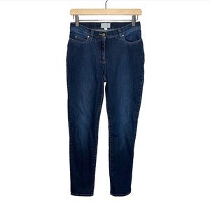 Pure Collection Slim Leg Jeans in Dark Wash Blue 4